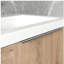 Lavabo de salle de bain mural avec lavabo et armoire latérale, porte à fermeture en douceur-1305348641