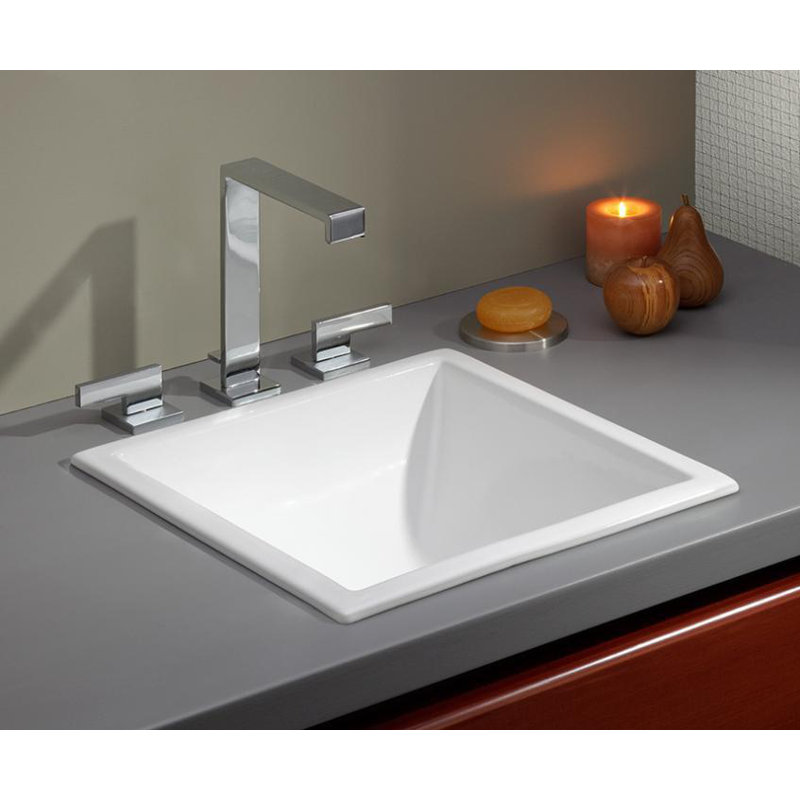 Cheviot Products 16.125'' White Vitreous China Square Bathroom Sink