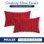 Housse de coussin rayée en polyester