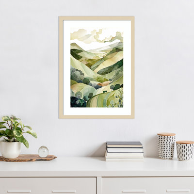 Hampshire Hills II by Ray Powers Wood Framed Wall Art Print