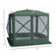 Tente de camping escamotable pour l'extérieur, 7 pi x 7 pi, facile à assembler avec un sac de transport portatif et un abri en filet d'aération, 7,1 pi x 7,1 pi, respirant et stable