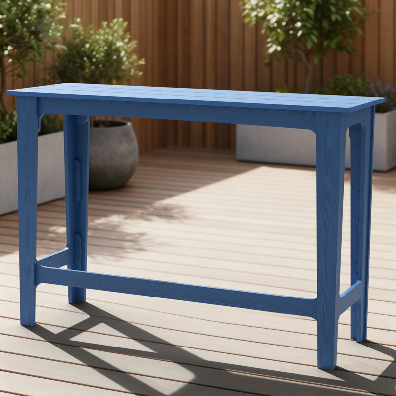 Cedartown Bar Height Patio Table 60.2" Rectangle For Patio, Garden, Yard, Balcony, Poolside, Navy