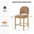 Paterson Curved-Back Armless Fabric Bar & Counter Stool with Solid Wood Frame-1851833199-1851833196