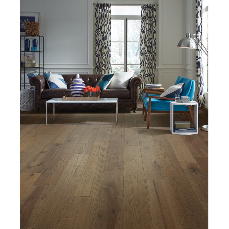 Scottsmoor Hickory 3/8" Thick x 7-1/2" Wide Engineered Hardwood Flooring, Durashield