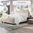 Lark Manor™ Upholstered Tufted Natural Linen Adjustable Headboard Bed-1215672237-1215672243