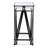 Aeriva Set of 2 Square Metal Modern Tables | Mirror Top | - Black-781659803