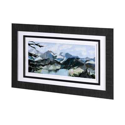 Vista II a Hand Embelished Textured Framed Art Print Matted under Glass