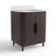 Ensemble de meuble-lavabo moderne 28 po à double porte en bois massif avec lavabo encastré-938877810