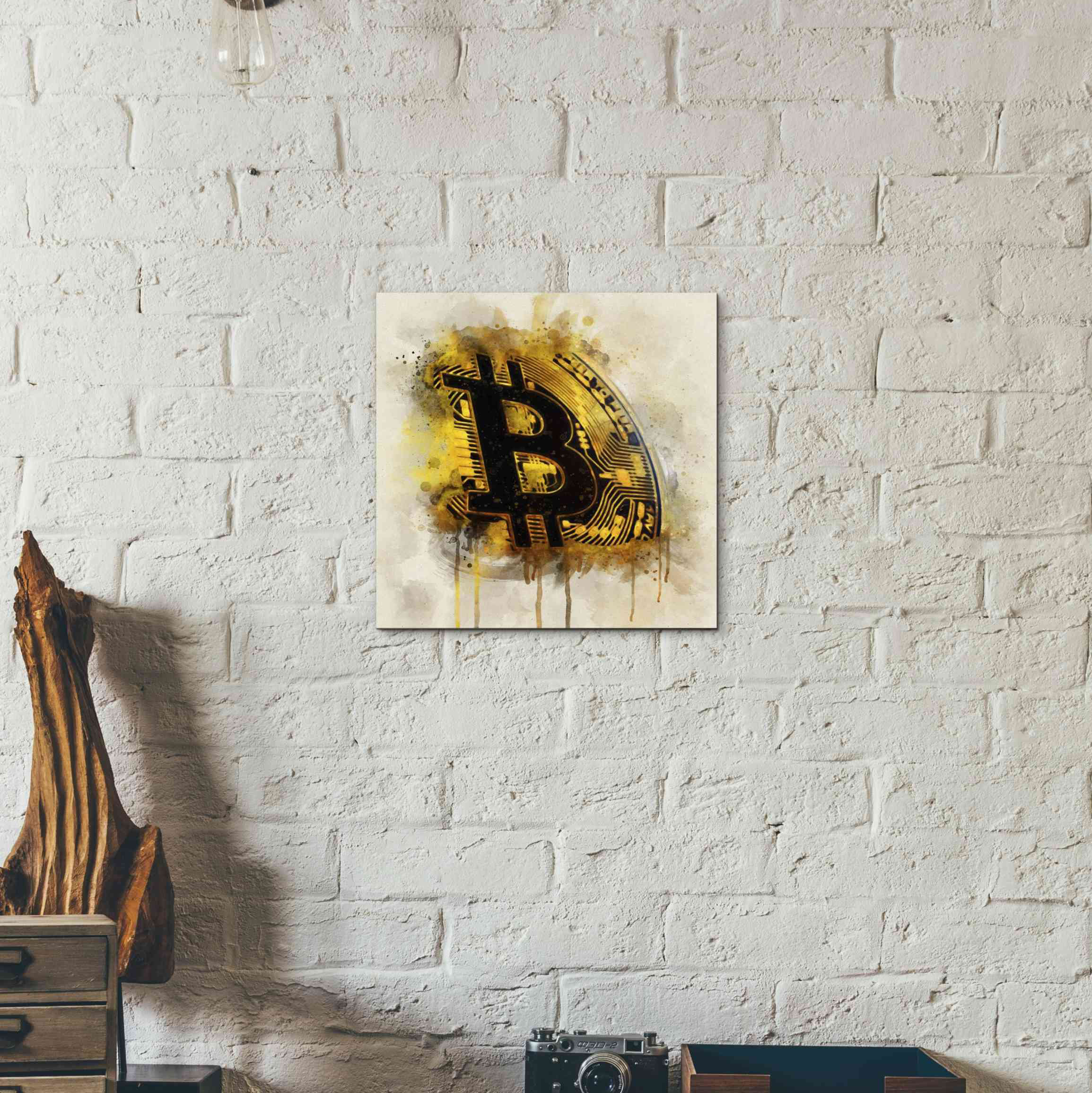 Trinx Bitcoin Era In Gold by - Wrapped Canvas Graphic Art | Wayfair