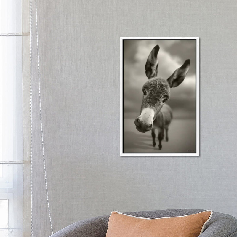 Hey There by Ben Heine - Print on Canvas, 66.04 cm H x 45.72 cm W, White Framed