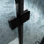 Portes de douche semi-mates noires mattes, 34 - 35-3 / 8 po X P 72 H, verre transparent, aluminium pour salle de bain aux portes noires, attrait