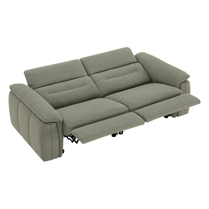Canapé inclinable électrique Bauhaus Zero-Wall de 89,7 po avec 2 fauteuils inclinables indépendants — Dégagement de 4,25 po