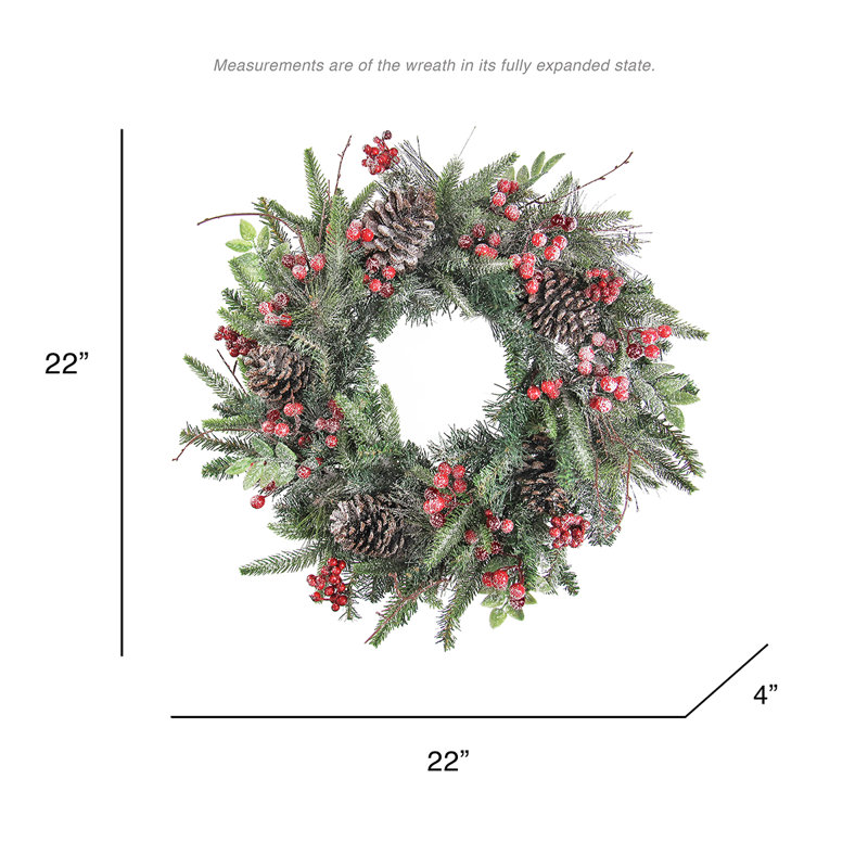 Couronne de Noël artificielle en forme de pomme de pin