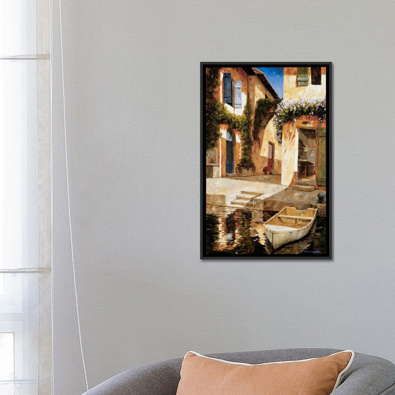 « déjeuner », impression sur toile, H 26 po x l 18 po x P 1,5 po, Toile encadrée noire, Pas de tapis