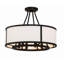 Plafonnier forgé noir 4 lumières Bryant