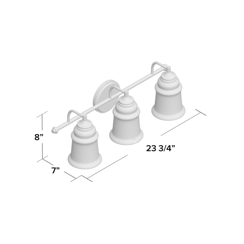 Kempson 3 - Light Dimmable Vanity Light