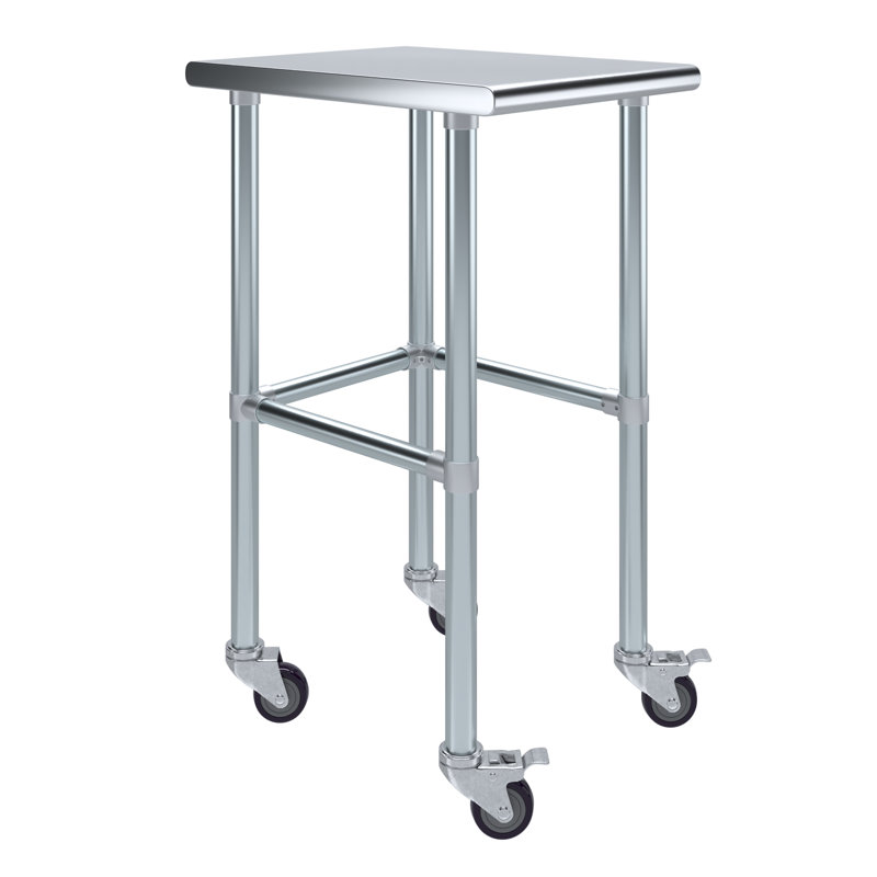 Table de travail en acier inoxydable, H 38 po x L 18 po x l 24 po