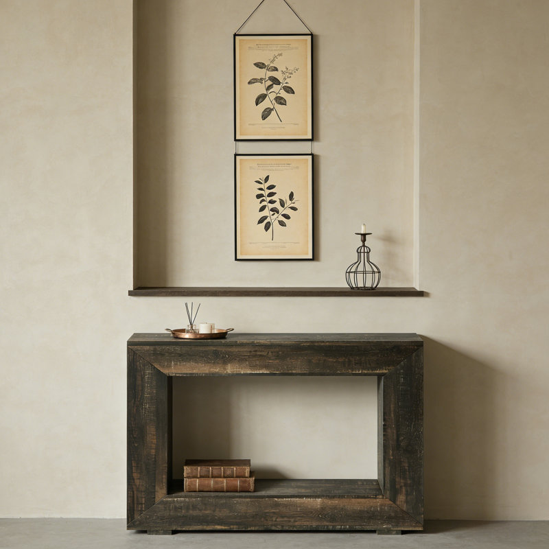 Table console, canapé d'entrée en bois rustique 47 po avec rangement Farmhouse