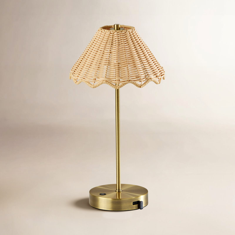 Jody Stevie Cordless Table Lamp, Antique Brass