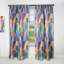 Rideau simple occultant géométrique de style Mid-Century géométrique pastel abstrait I-1786009528