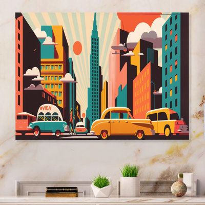 " Futuristic Cityscape With Cars I "