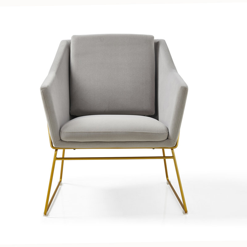 Talia Velvet Armchair, Grey