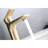 Single Handle Bathroom Lavatory Faucet - Brushed Gold Plating, Modern Style, Strong Brass, Ceramic Valve, Wall Mounted, Hot & Cold Switch Tap Design,-121629222