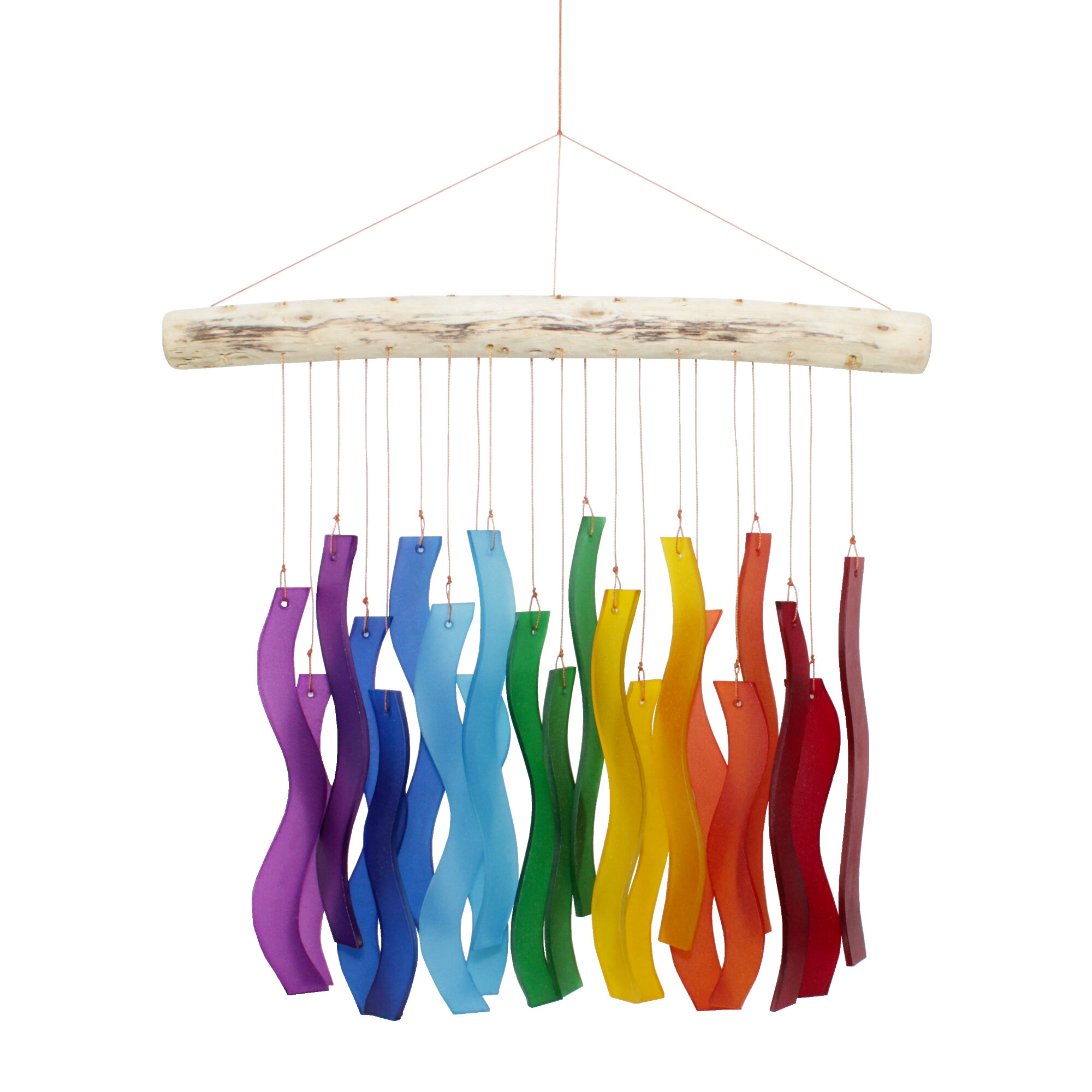 Cohasset Gifts & Garden Glass Abstract Wind Chime | Wayfair
