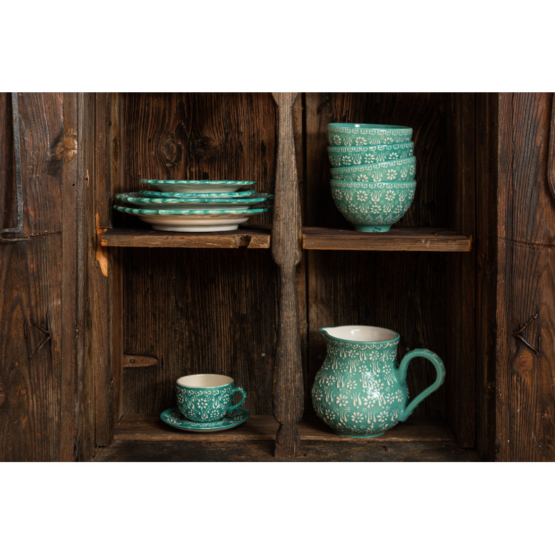 Tasse en céramique peinte à la main, 2,5 oz, Vert