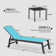 Deccani 64.17" Long Reclining Chaise Lounge Set with Table