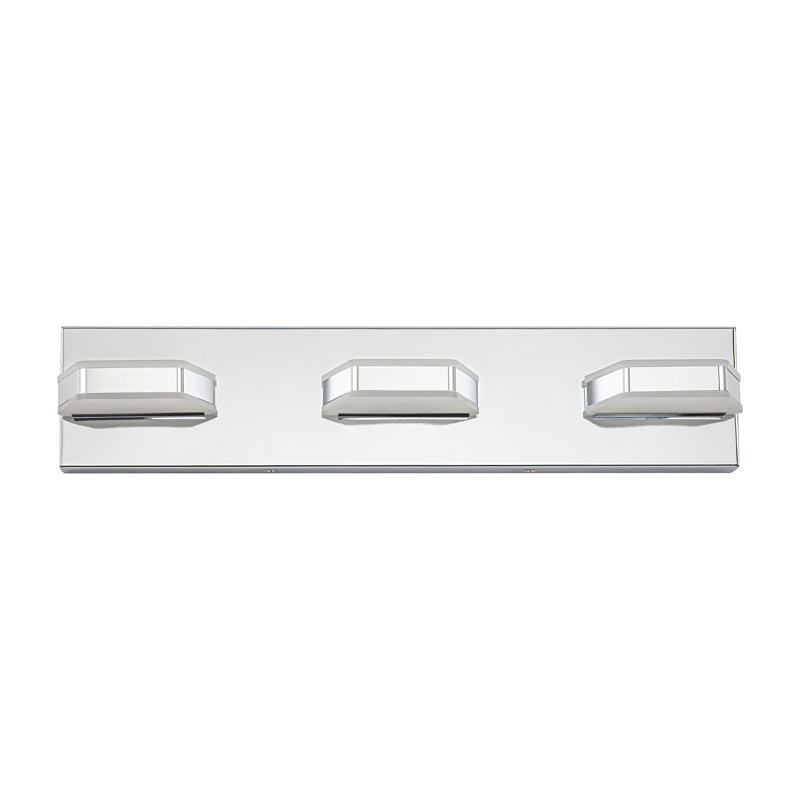 Pebley 3 - Light Dimmable LED Vanity Light, Chrome