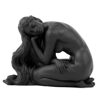 L 5,12 po - Femme nue - 151 (noir), résine de polyester
