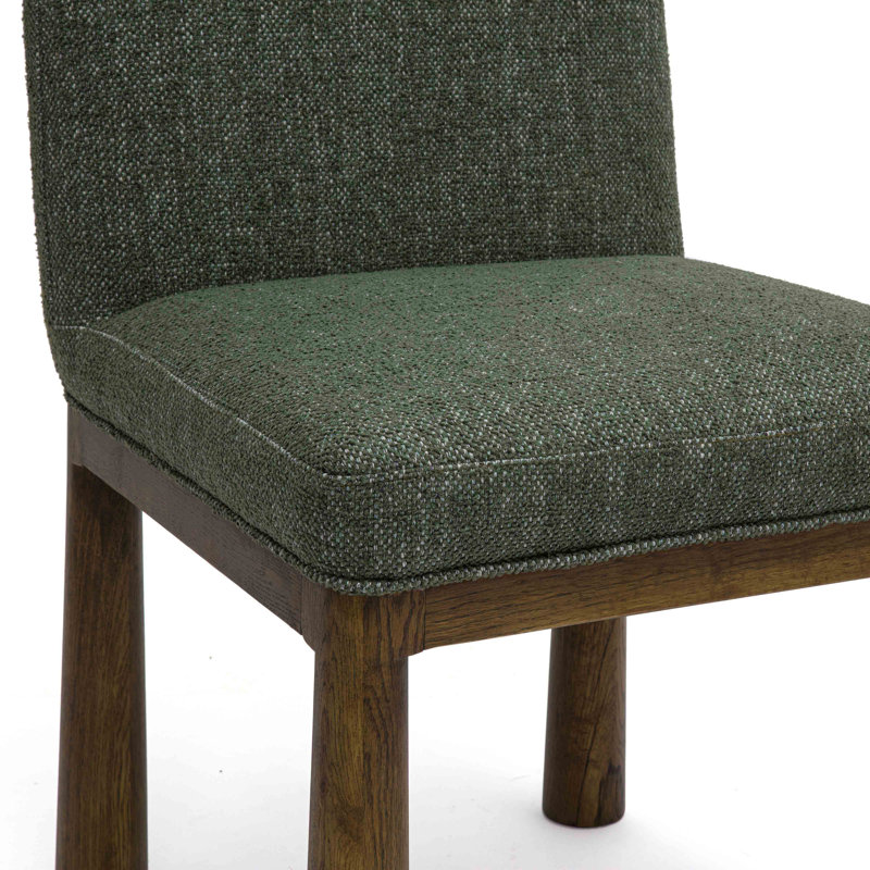 Clesha Performance Basketweave Fabric Dining Chair, Forest Green
