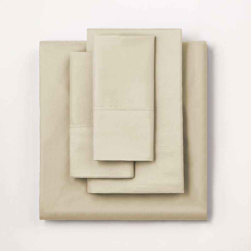 Microfiber Twill Sheet Set, Sand , California King 
