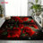 Red Rose Floral Area Rug, Flat Design, Machine Washable Non Slip, Indoor Decor for Living Room Bedroom Entryway Front Door Kitchen Balcony Apartment Cozy Home-129037010
