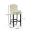 Ensemble de 2 tabourets de bar, tabourets de bar rembourrés à hauteur de comptoir pour îlot de cuisine, pieds en bois d'hévéa-1331476500