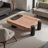 Modern Rectangle Coffee Table with Dual Drawers and Marble Tray