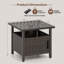  Table d'appoint d'extérieur avec porte-parapluie de trou ombrella de 1,93 po avec 2 sacs de sable
