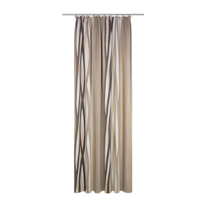 Brecken Room Darkening Curtain Single Panel, Brown, 145cm Width x 180cm Drop