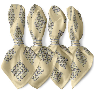 Kylasia Polyester Geometric Square Napkin