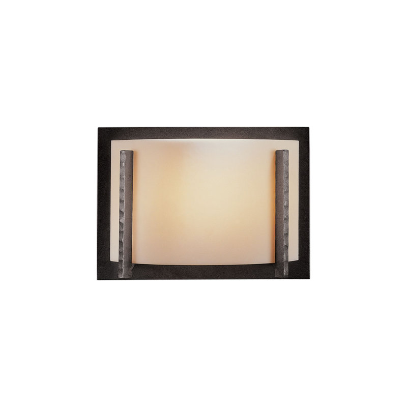 Vertical Bars Forged Flush Mounted Sconce, Dark Smoke