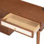 Coiffeuse rétro en bois bohémien avec rangement à 4 tiroirs, prise de charge et tabouret confortable, noyer-1069637964