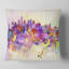 Coussin imprimé mauve New York Skyline-29862283-29862287