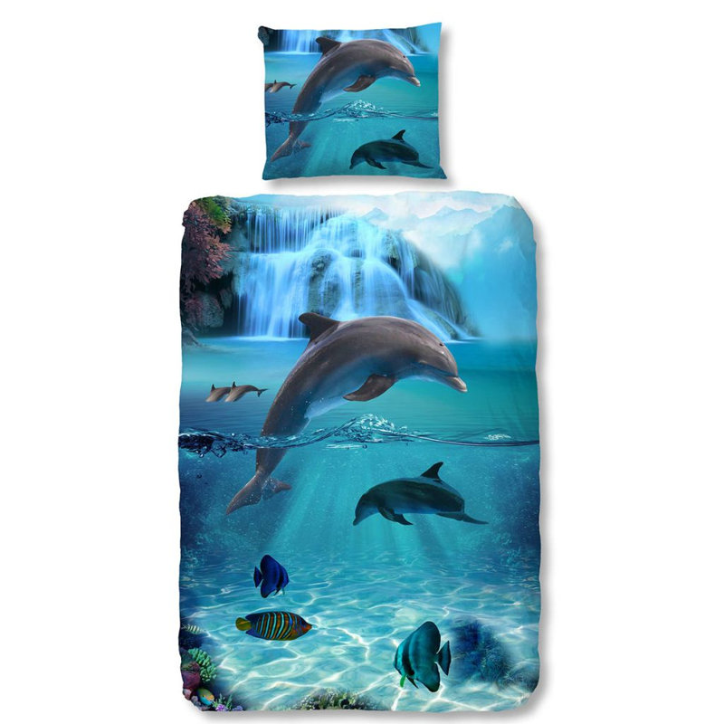 Good Morning Duvet Cover Will Blue, 135 x 200 cm - 1 Kissenbezug  (80 x 80 cm)
