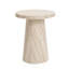 Table de bout ronde en bois manufacturé à motif de pierre de 19,7 po de hauteur
