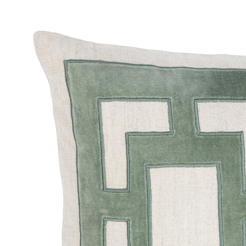 Corbin Pillow Cover & Insert, Rectangle 14"H x 26"W, Green