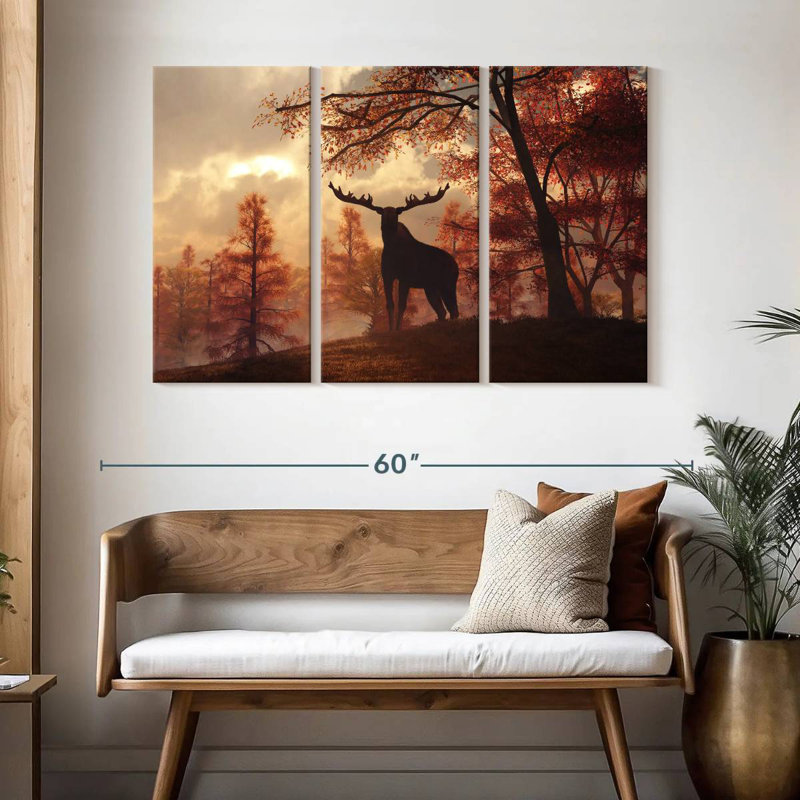Brampt Autumn Moose, 32" H x 50" W