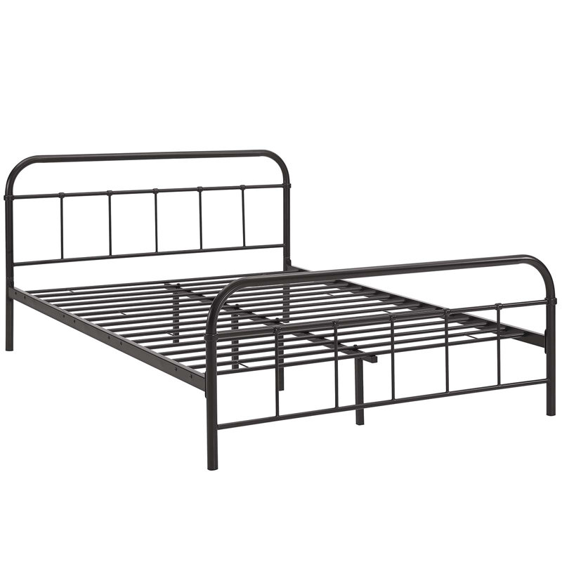 Modway Maisie Stainless Steel Bed Frame, Brown, Twin