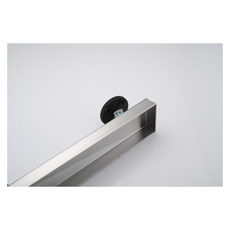 Drain de douche linéaire de 36 pouces avec couvre-tuile amovible, drain de plancher en acier inoxydable nickel brossé 304 avec crépine