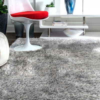 Tapis gris touffeté à la main Shadwick